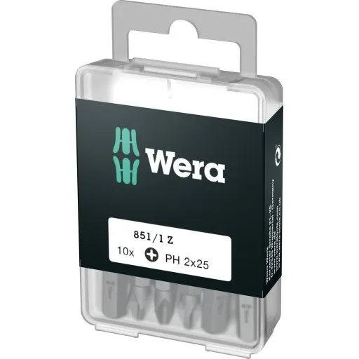 Wera 851/1Z PH2 Philips Bits, 10 stk.