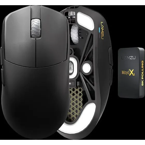 Lamzu Maya X 8K Trådløs Gaming Mus - Charcoal Black