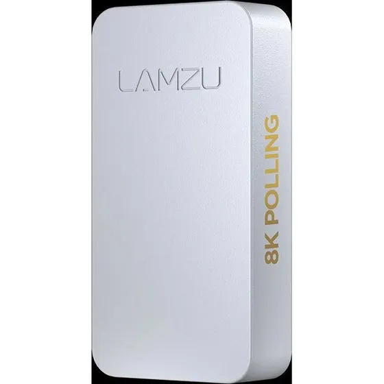Lamzu Paro 8K Trådløs Gaming-Mus, Hvid, Optisk Sensor
