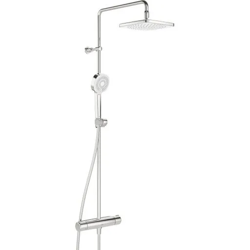 Oras Nova Style Rain brusesystem, krom, 200x200 mm hovedbruser