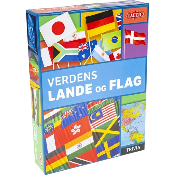 Tactic Verdens Land og Flag – Spil med 200 flag og verdenskort