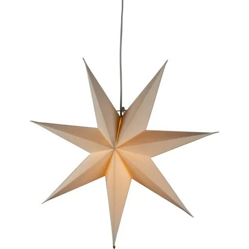 Konstsmide papirstjerne med lys, 60 cm, hvid