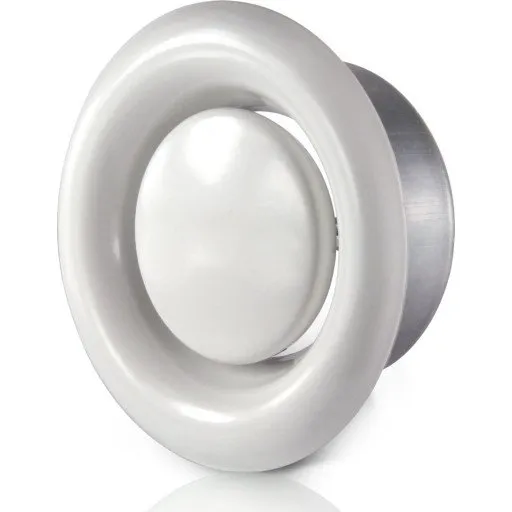 AIR2TRUST udsugningsventil KL 125 mm med ramme, hvid