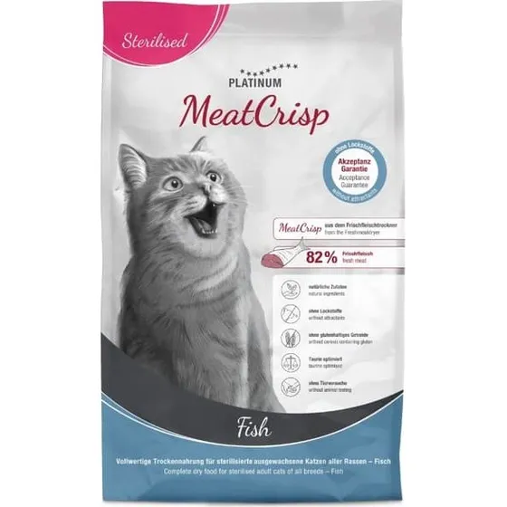 PLATINUM MeatCrisp Sterilised Fish 3 kg – Tørfoder til steriliserede katte