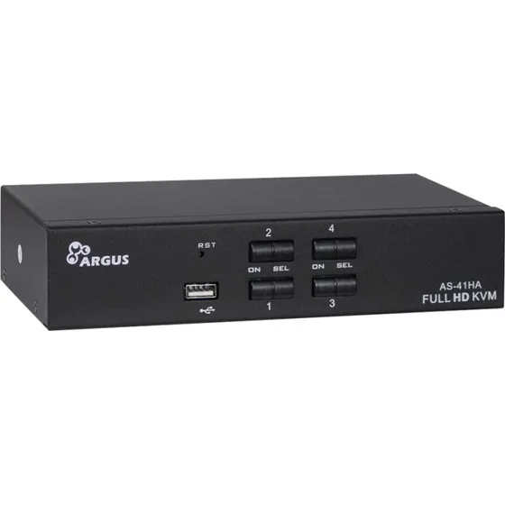 Argus KVM AS-41HA 4-port KVM/audio-switch, desktop