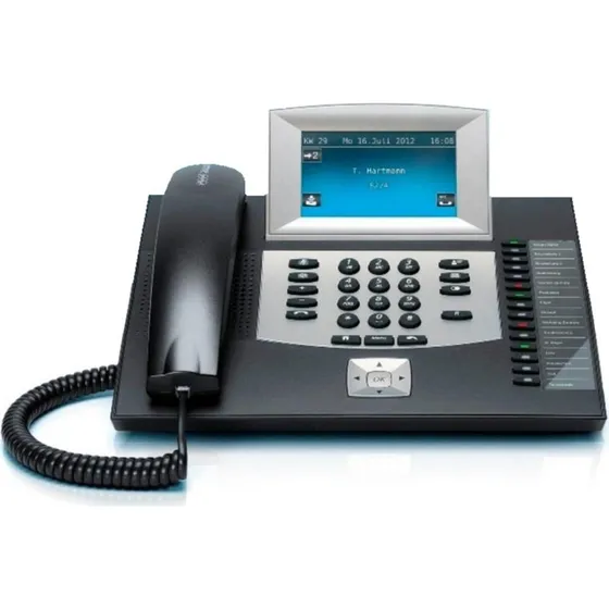 Auerswald COMfortel 2600 Analog Telefon, Sort, med TFT-skærm