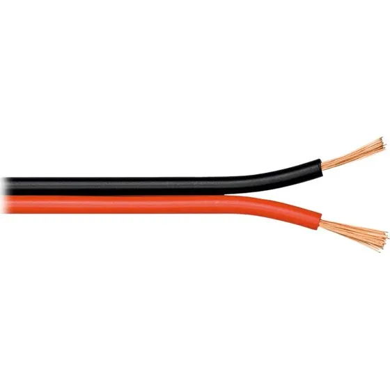 Goobay Højttalerkabel 50m rød/sort 2x0,75 mm²