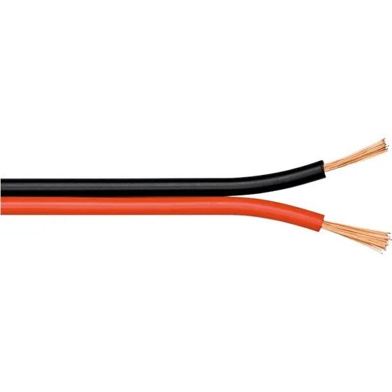 Goobay Højttalerkabel 2x2,5 mm² rød/sort 50 m