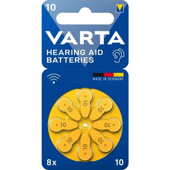 Varta Hörapparatsbatteri 10/A10/PR70 8-pack