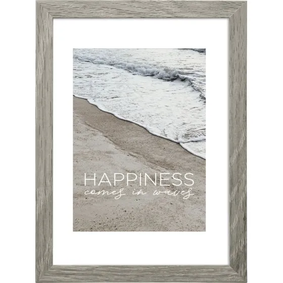 Hama Waves 193088 Billedramme 30x40 cm Grey Wood med Passepartout