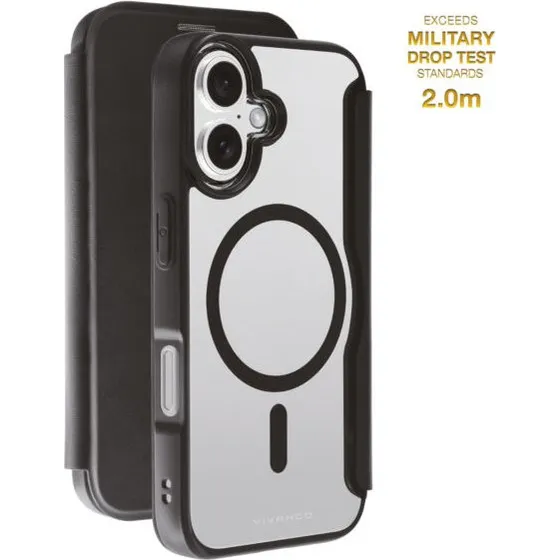 Vivanco Mag Wallet for iPhone 16, Sort