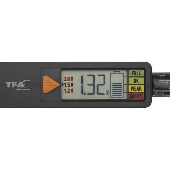 TFA-Dostmann 98.1126.01 Batteritester, Sort