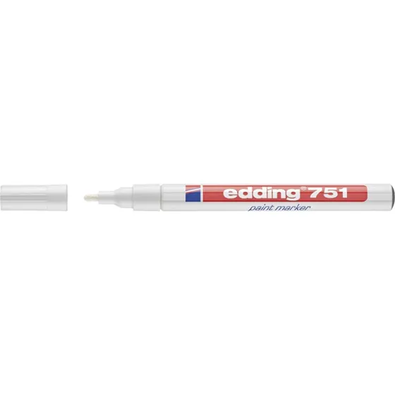 Edding 751 Hvid Paintmarker – Dækkende, Hurtigtørrende, Permanent