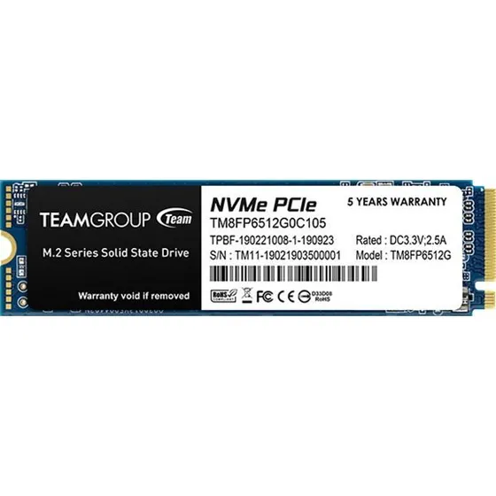 Team Group MP33 SSD M.2 512 GB NVMe PCIe 3.0 x4 blå/sort