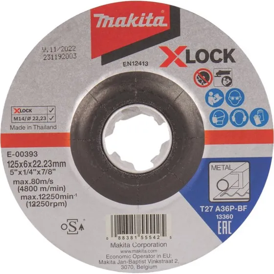 Makita Kværneskive 125 mm A36P-BF til GA041GM201/XGT GA041GZ