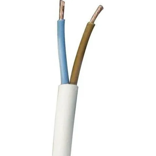 H05SS-F Plastledning 2x1,5 mm² Hvid