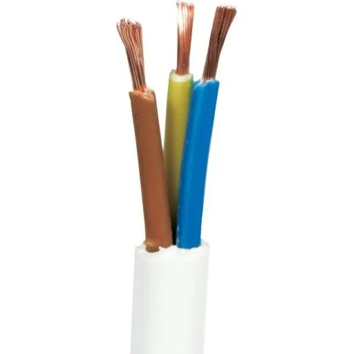 PKAJ 3x0,75 mm² Hvid Plastkabel 100 m