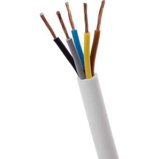 PKAJ 5x1,5 mm² Hvid Rund Plastledning