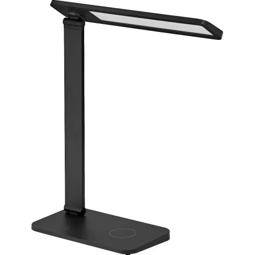 Ledvance Banker skrivebordslampe, sort med trådløs opladning