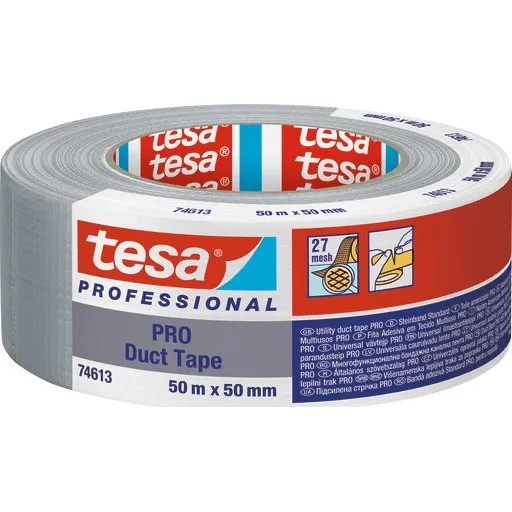 Tesa Pro 74613 Lærredstape Grå 50 mm x 50 m