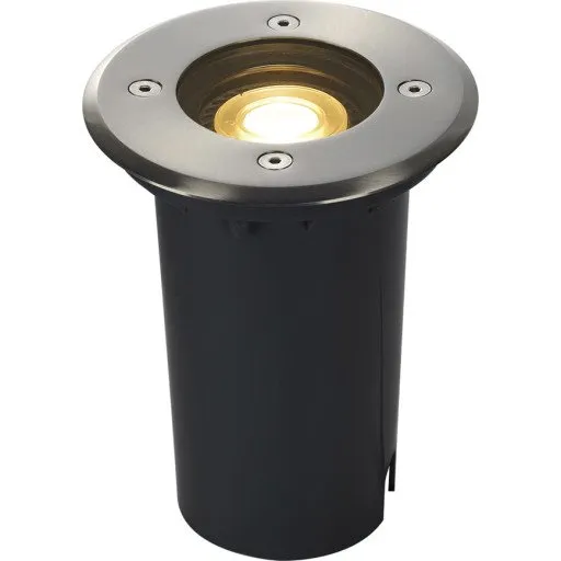 SLV Solasto 120 nedgravningsspot, rund, rustfrit stål, GU10