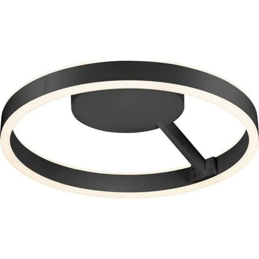 SLV One væg- og loftlampe, sort, Ø40 cm