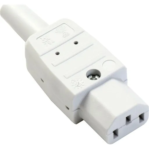 Hun 3P lige grå apparatstik, Type 794