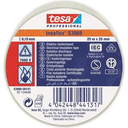 Tesa Isoleringstape Hvid 25 mm x 25 m