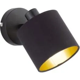 Trio Lighting Tommy Vægspot, Sort/Guld 1Lm
