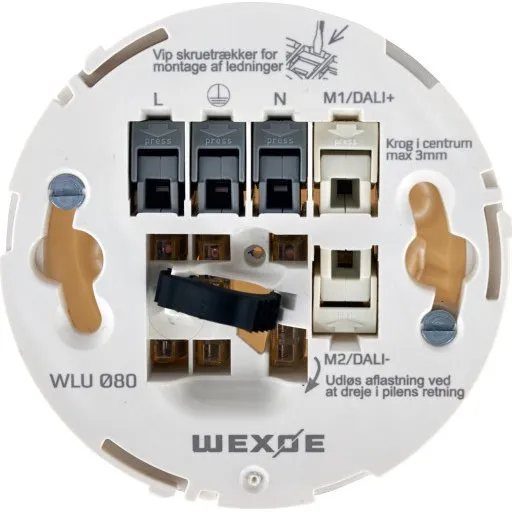 Wexøe Universal Lampeudtag, Lysegrå (5-pole, DALI)