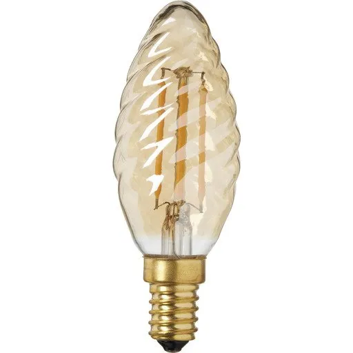 Nielsen Light E14 kertepære, ravfarvet, 3W, 2200K