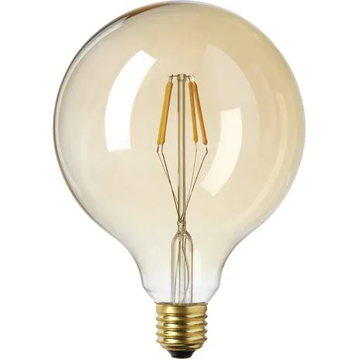 Nielsen Light E27 globepære, ravfarvet, 4W, 2200K, Ø12,5 cm