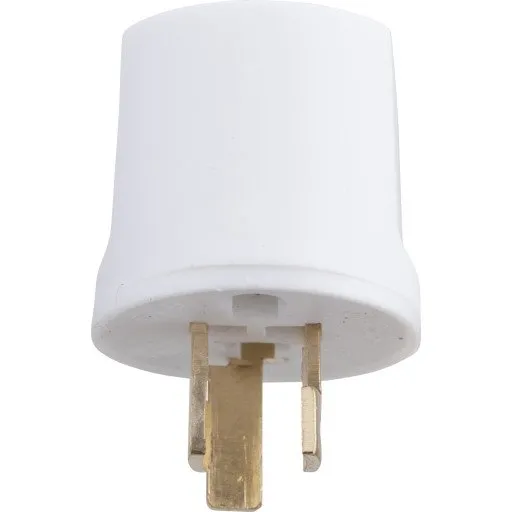 E-Line lampestikprop 2-leder + jord, hvid
