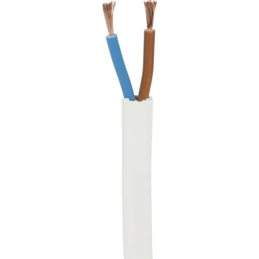 H03VV-F Flad Ledning 2x0,75 mm², Sort, 5 m