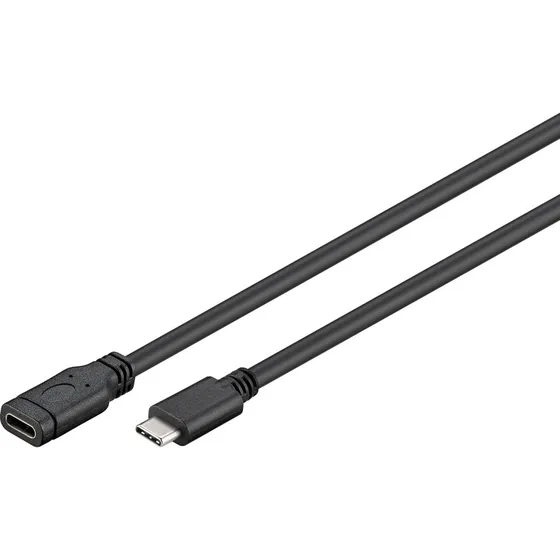 USB 3.1 C HAN - USB 3.1 C HUN 1M, Sort