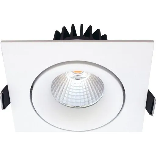 Nordtronic Velia Tilt Indbygningsspot, firkantet, mat hvid, 2700K