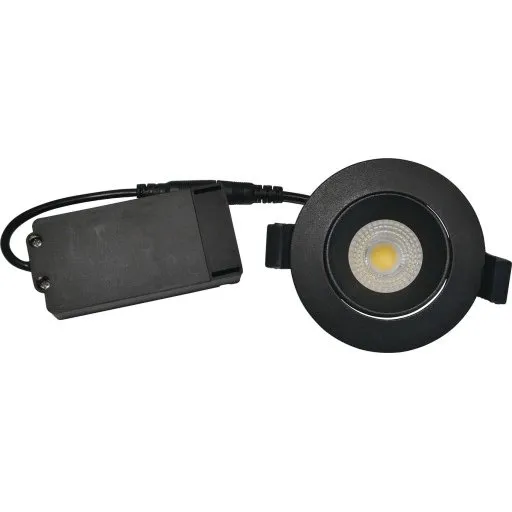 Nordtronic Velia Low Profile 5W indbygningsspot, mat sort, 4000K