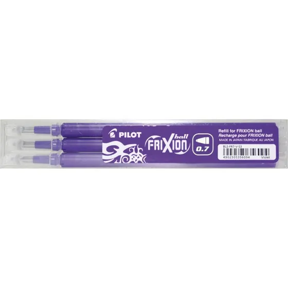 Pilot FriXion Violet 0,7 mm Refill 3 stk