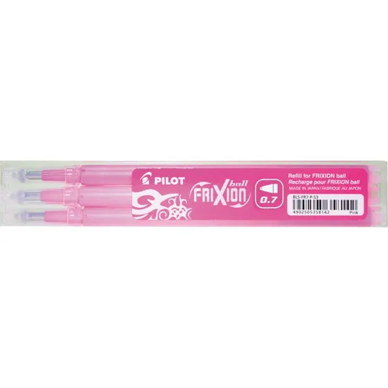 Pilot Frixion Pink 0,7 mm Refill 3-stk