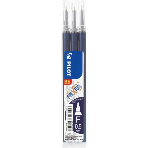Pilot Frixion Point Refill Blåsort 0,5 mm 3 stk