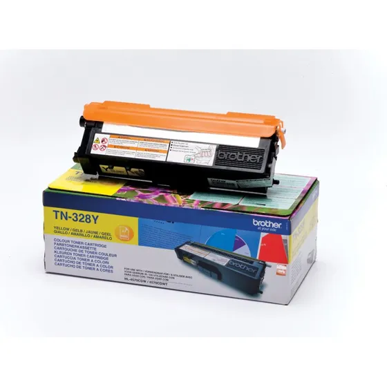 Brother TN-328Y Gul Toner, 6000 Sider