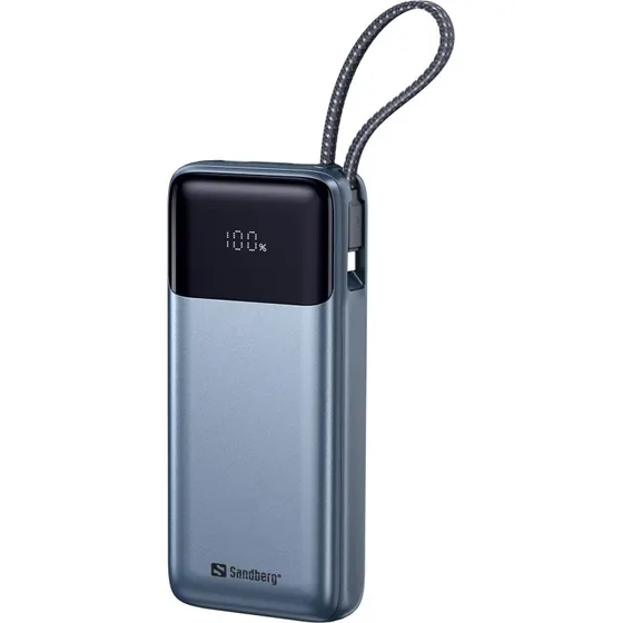 Sandberg All-in1 Powerbank 20000 PD67W, Sort, 20000 mAh