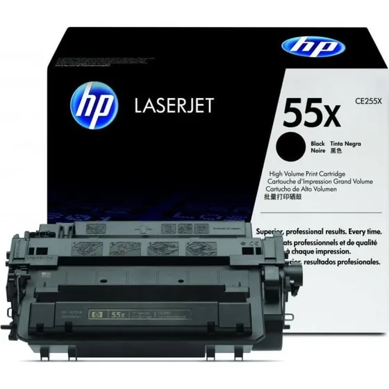 HP CE255X 55X Sort Toner, 12.500 Sider