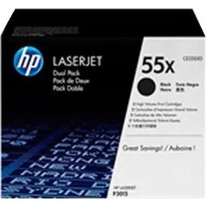 HP 55X CE255XD Sort Toner 2pk (26.000 sider)