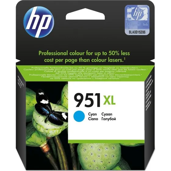 HP 951XL Cyan Blækpatron – Høj Kapacitet til OfficeJet