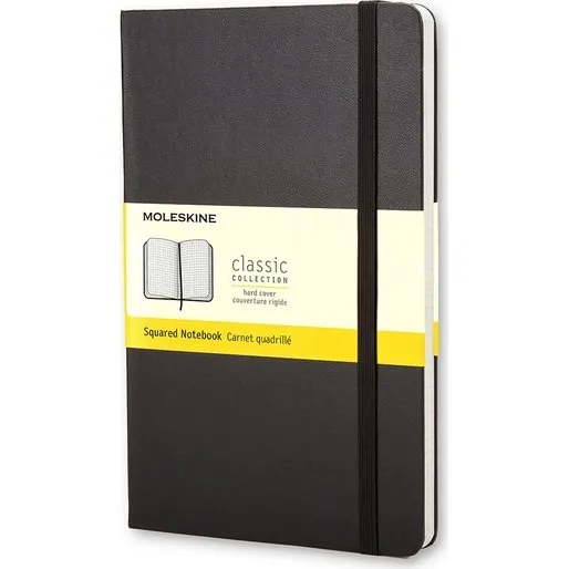 Moleskine Classic Hard Kvadreret Large Sort