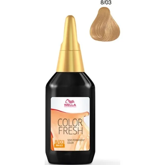 Wella Professionals Color Fresh 75 ml 8/03 Light Blonde Natural Gold