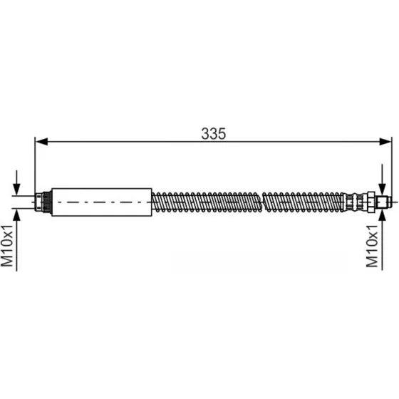 BOSCH Bremseslange 1 987 476 078, M10x1, PEUGEOT 206
