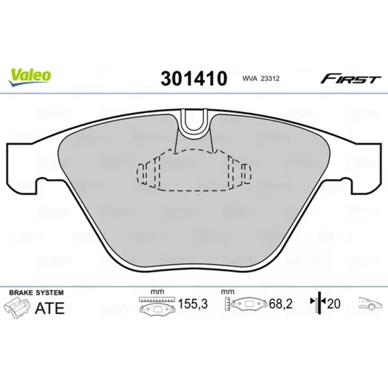 VALEO Bremseklodser 301410 til BMW (venstrestyrede, 360 mm)