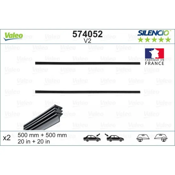 VALEO 574052 Viskergummi